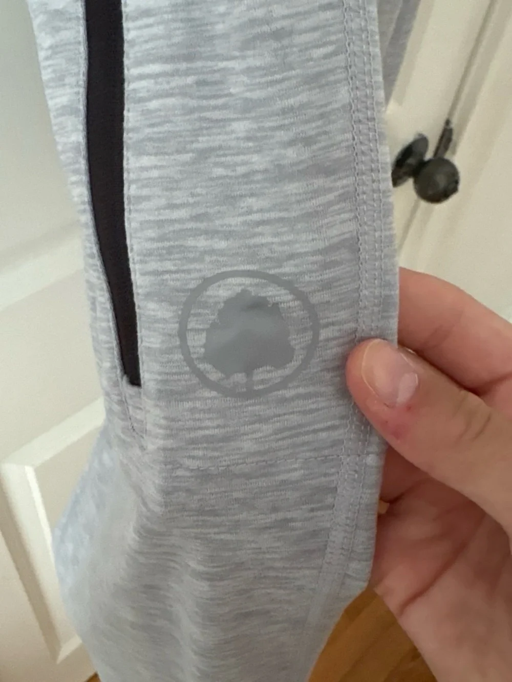 Men's Light Gray Casual Joggers with Zipper Pocket
